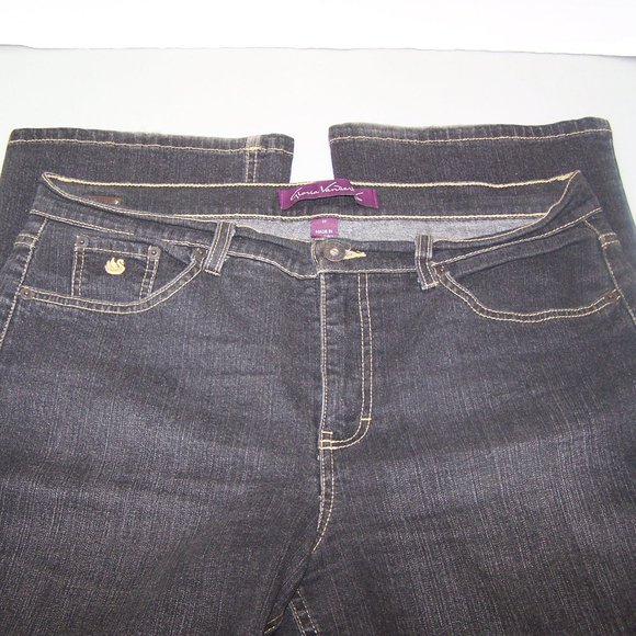 WOMEN'S GLORIA VANDERBILT BLACK BOOT CUT JEANS - Picture 2 of 8